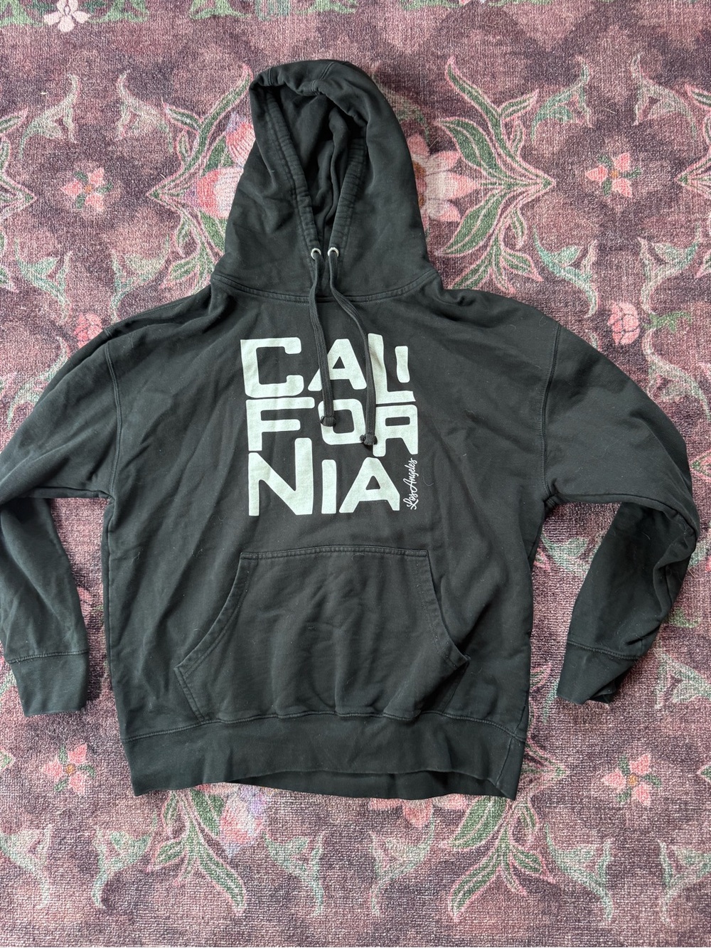 Black "California" Los Angeles Graphic Hoodie Sweatshirt - XL